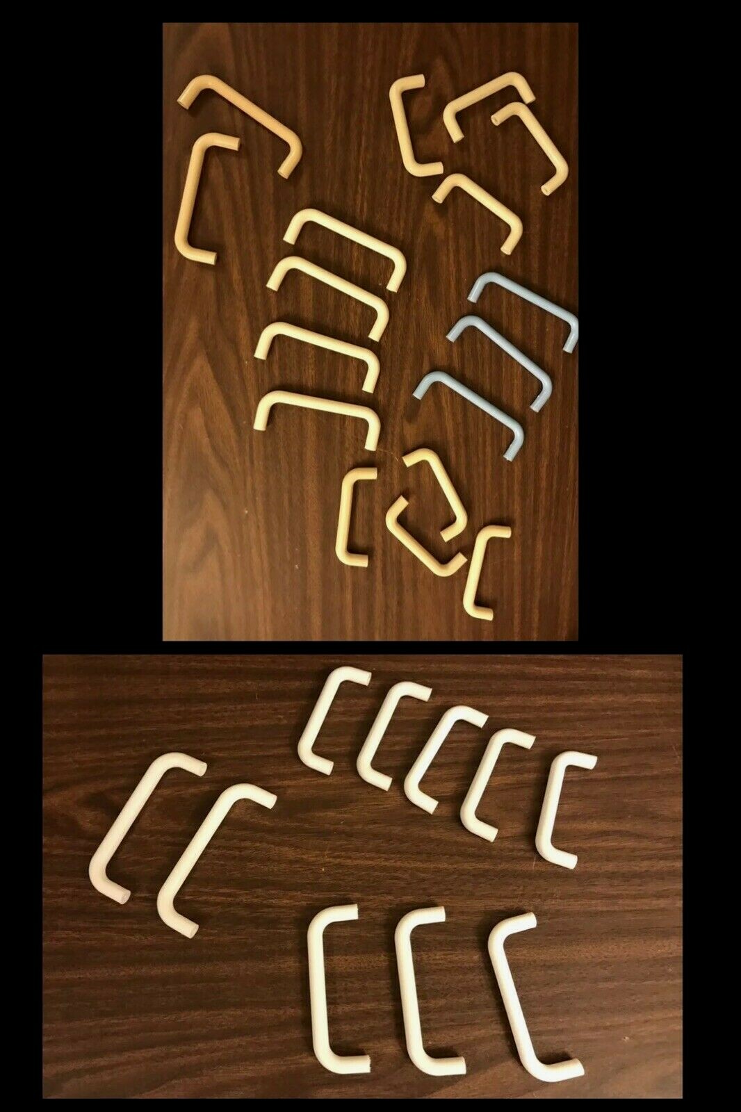 232 Handles Pulls Plastic Arch Bar Crafts Black Gray Blue Tan White VINTAGE LOT