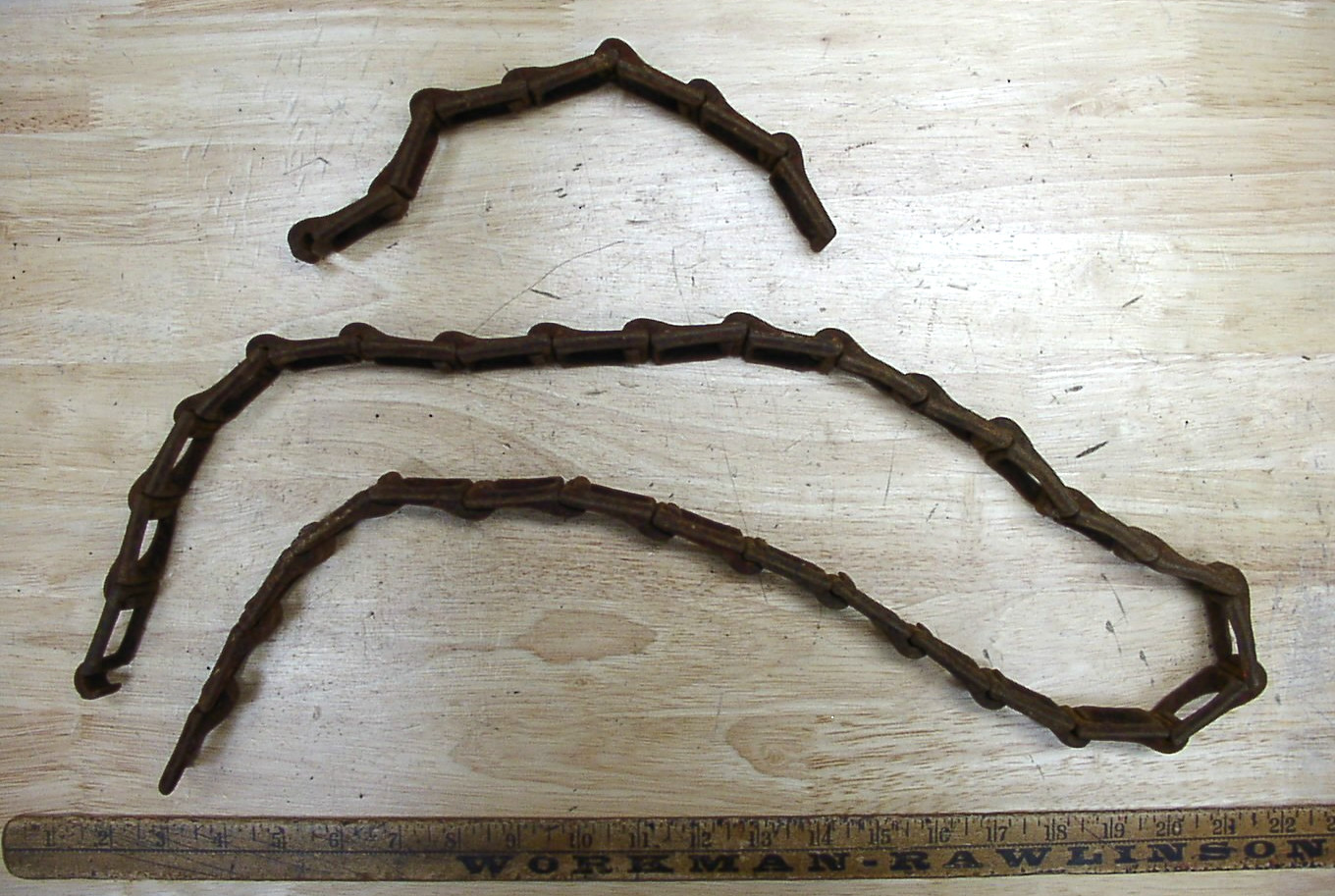 2 Lengths Antique Square Link Chain,46″ & 11″ Rusty, Krusty, & Kool,Re-Purpose!