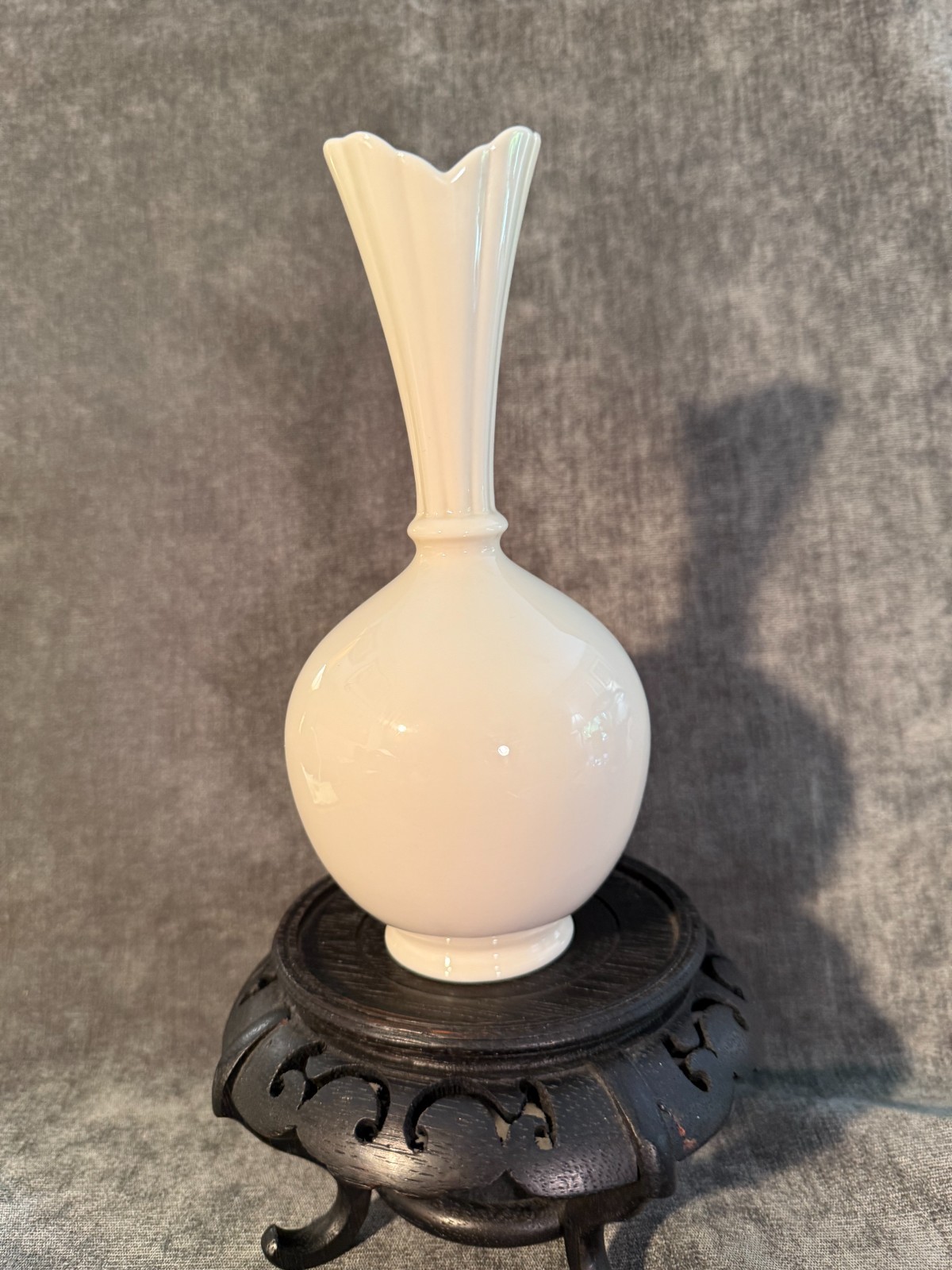 Classic Lenox Sharon Vase 7 5/8” Art Deco Mid-Centry Modern Green Mark