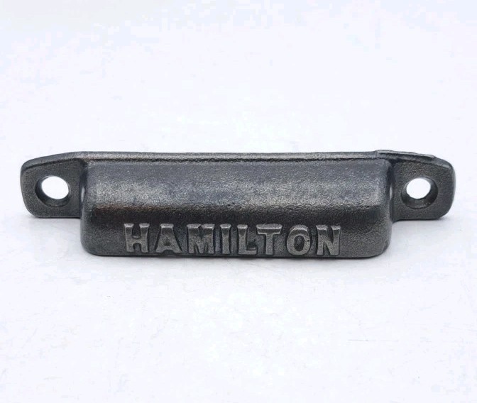 Antique Bin Pull Drawer Printers Cabinet Hamilton Handle Cast Iron Hardware