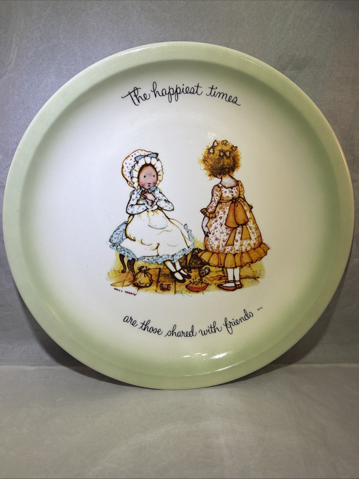 Holly Hobbie Collector Plate “The happiest times are those shared with friends”