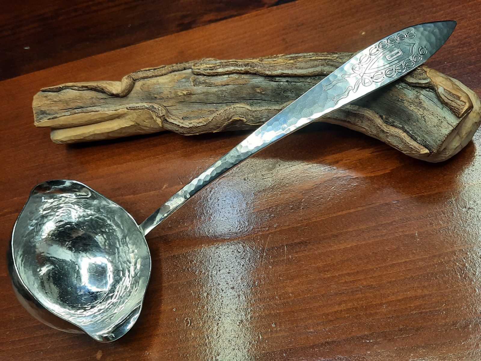 Sterling Arts & Crafts Galt Bro Hammered Double Spouted Ladle 83.6 gr., Scrap.