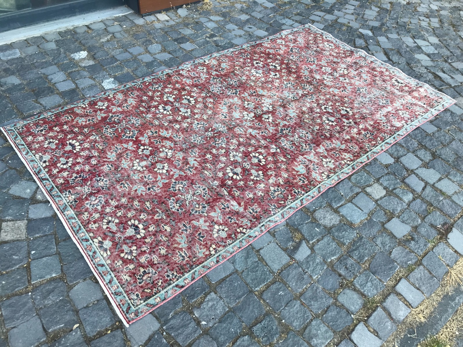 Home Decor Rug, Turkish Vintage Rug, Boho Decor Rug, Oushak Rug,4,5 x 8,1 ft