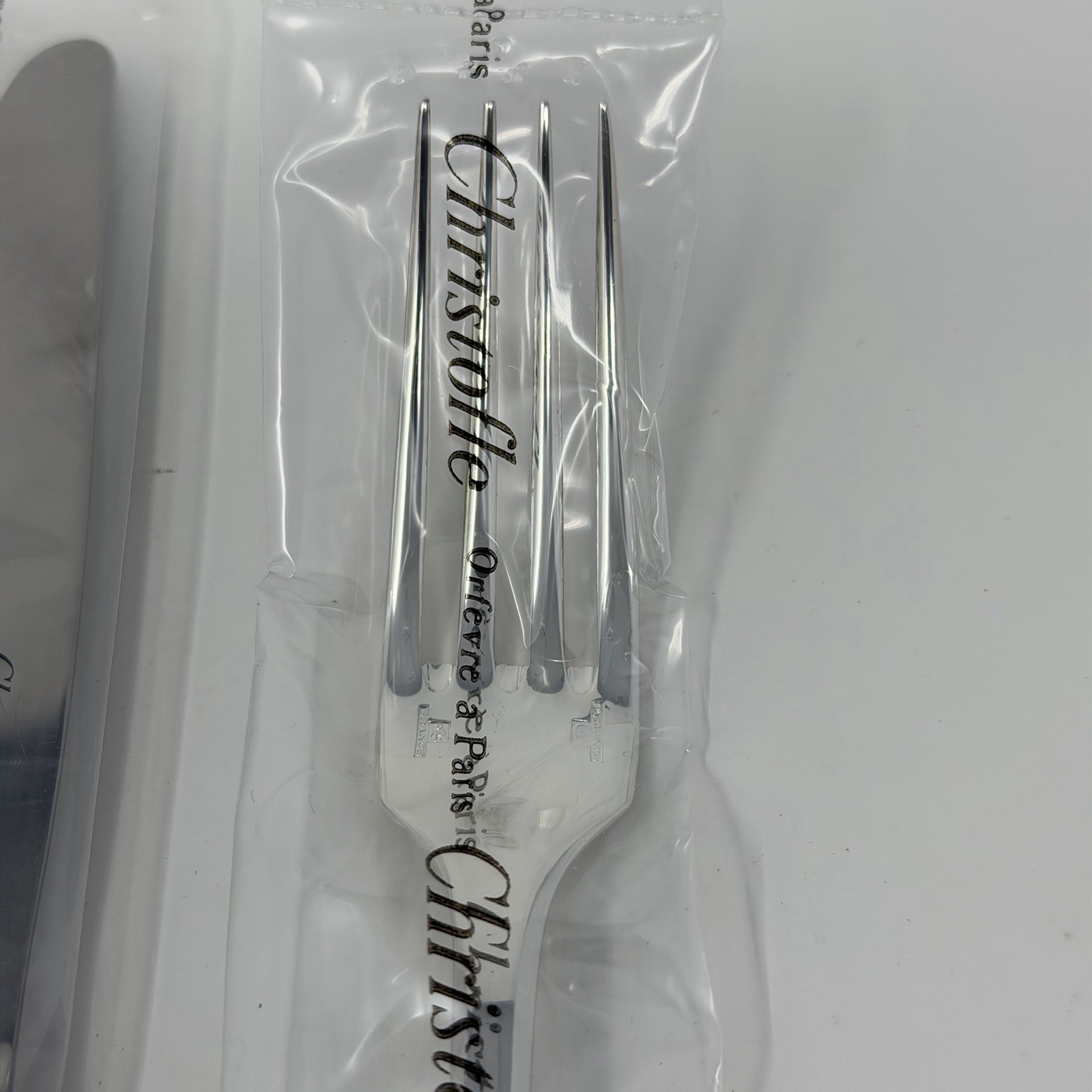Christofle Cluny Silverplated Flatware 6-pc Set France w/ Original Box