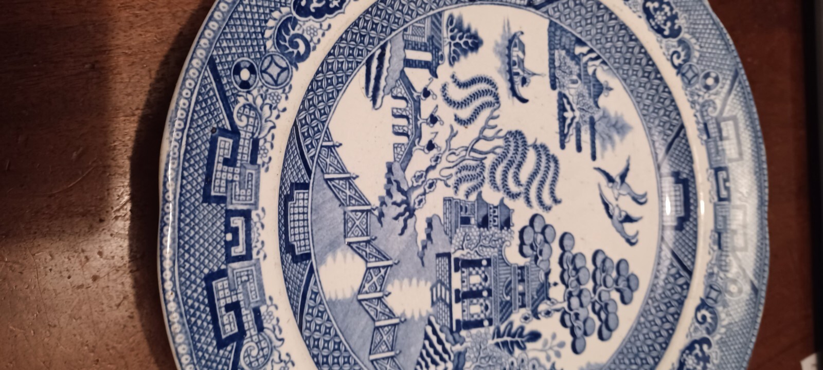 Willow Pattern Food Warming Plate 26 Cm