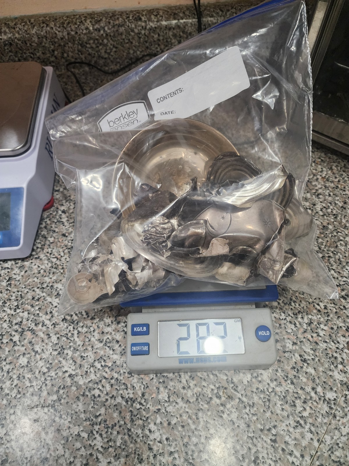 Sterling Silver de weighted compotes and candlesticks 265 grams clean Scrap