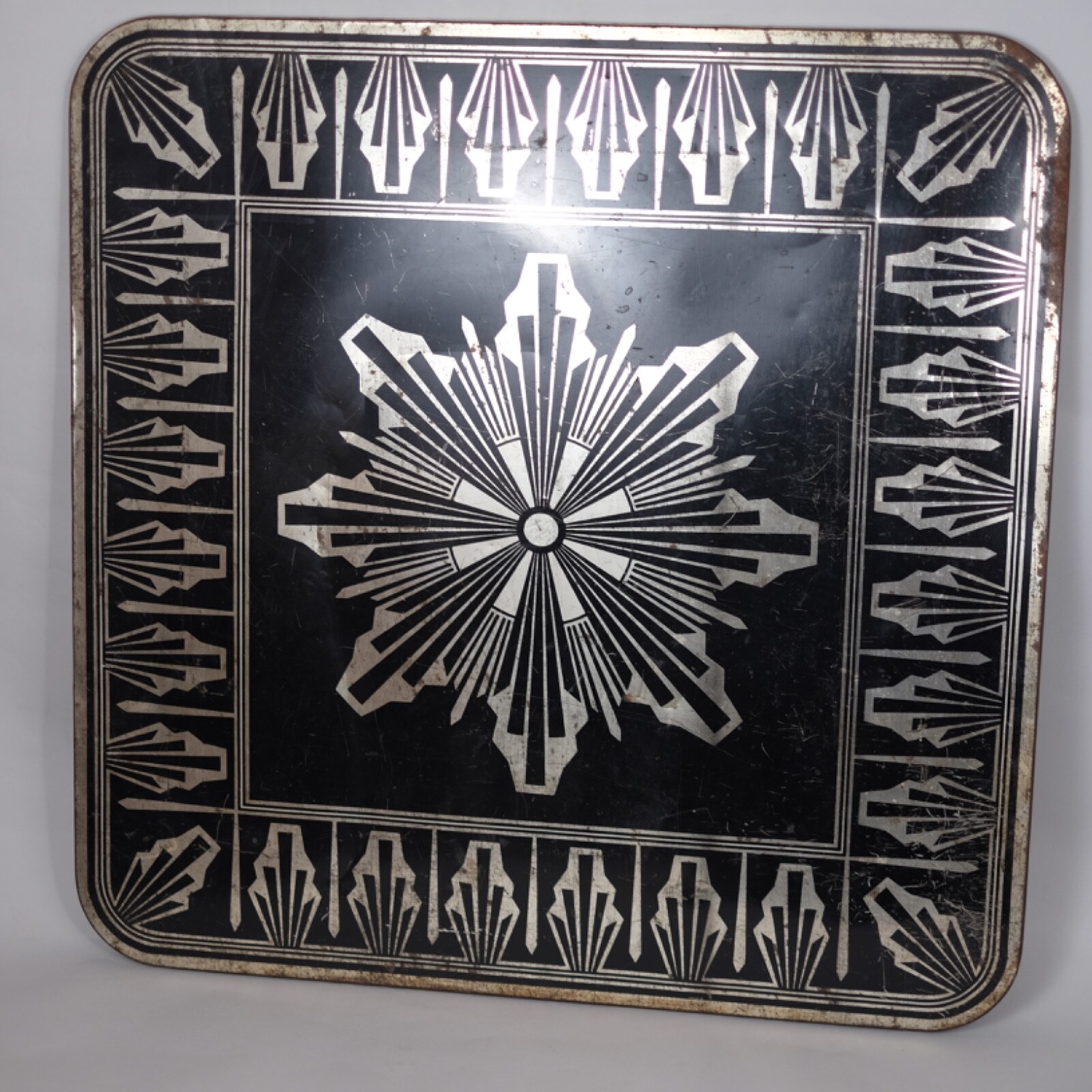 1910s – 1920s AMERICAN STOVEBOARD 30 x 30 Wood Stove Board Art Deco USA Chicago
