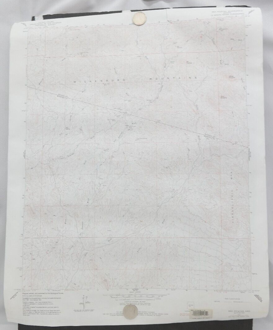 Vintage Red Picacho Arizona USGS Topographical Map Poster 22″ x 27″ TF