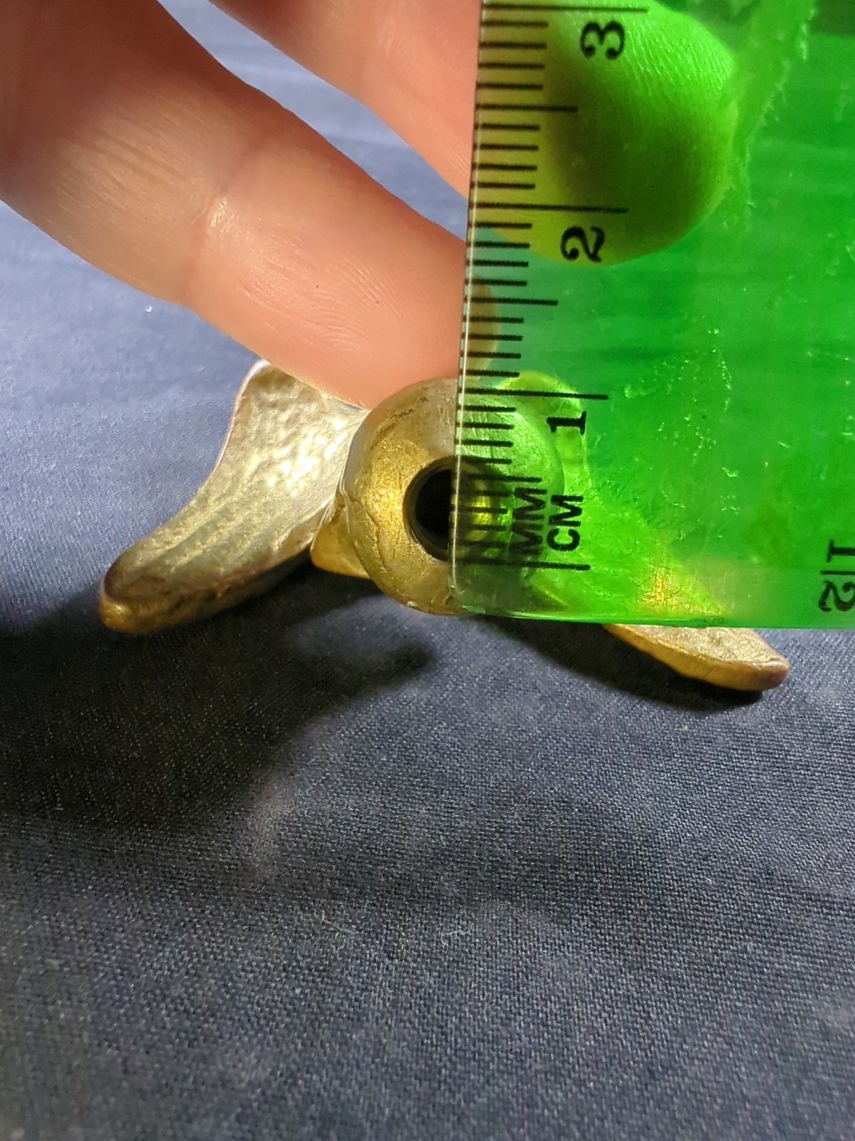 Vintage 2″ Solid Brass Gold Eagle Architectural Finial Flag Pole Lamp Topper