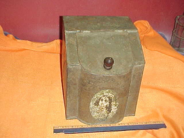 Antique General Store Flour, Tea, Coffee Tin Slant Front Box Canister Toleware