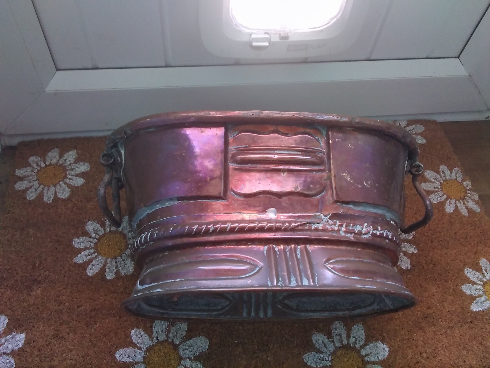 Antique Copper Planter Tub
