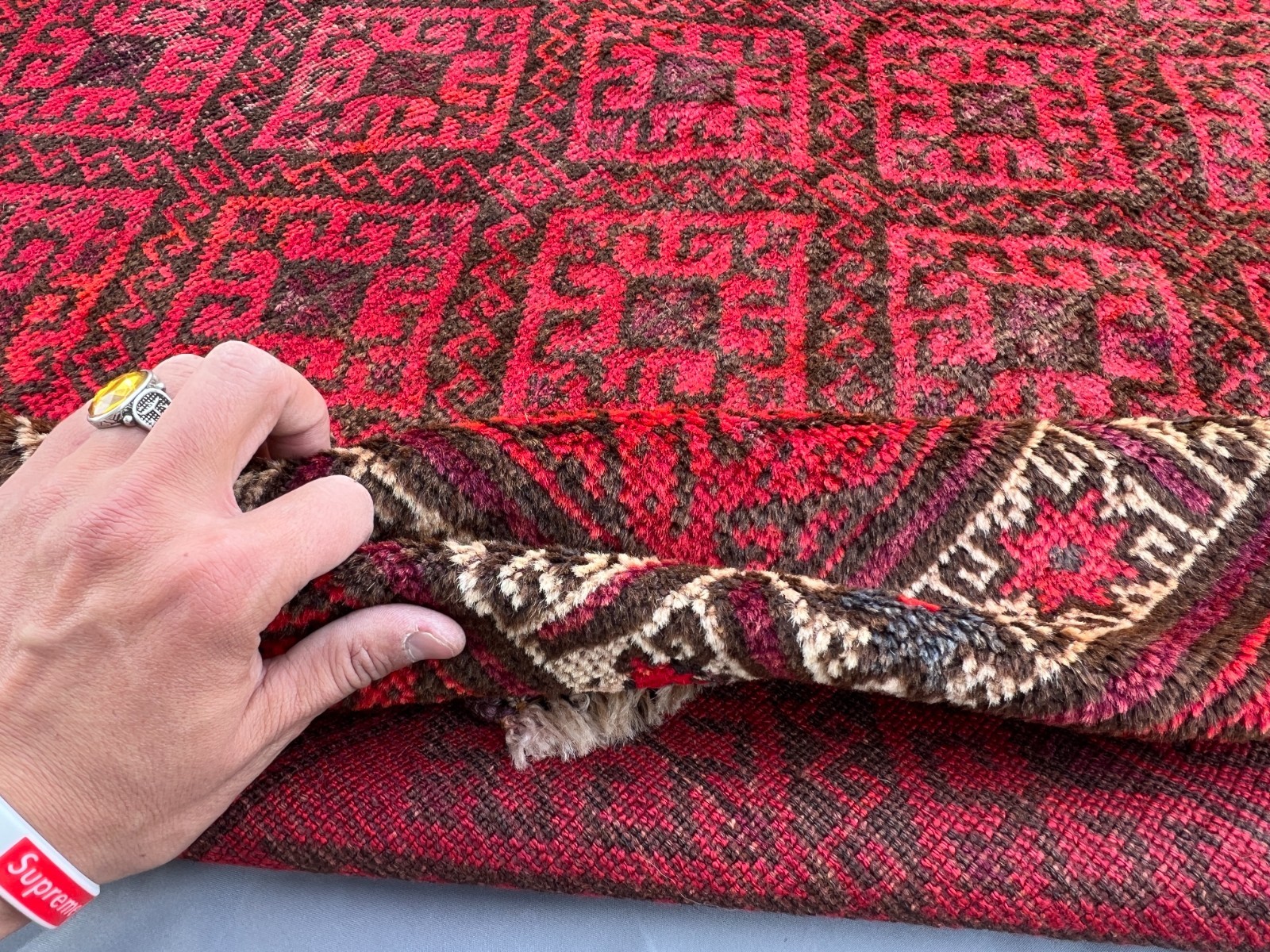 230 X 150 CM COLLECTORS’ ITEM Antique Belouch Natural Vegetable Dye Taimani Rug
