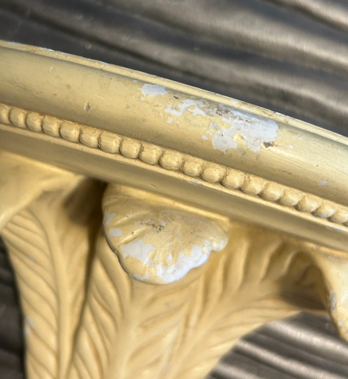 Pair Vintage PLASTER CHALKWARE CORBELS Wall Sconces Shelves Acanthus Rococo 7″
