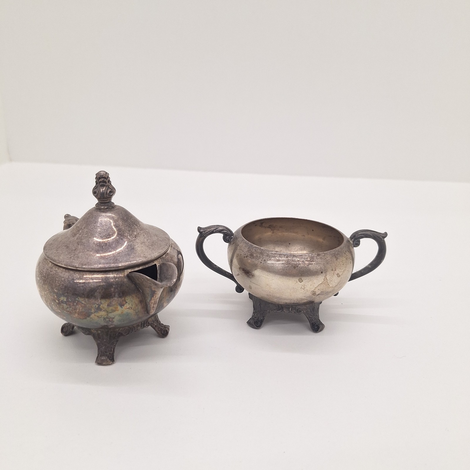 FB Rogers Silver Co Silver Plated Creamer and Sugar Bowl Trade Mark 1883 #2461