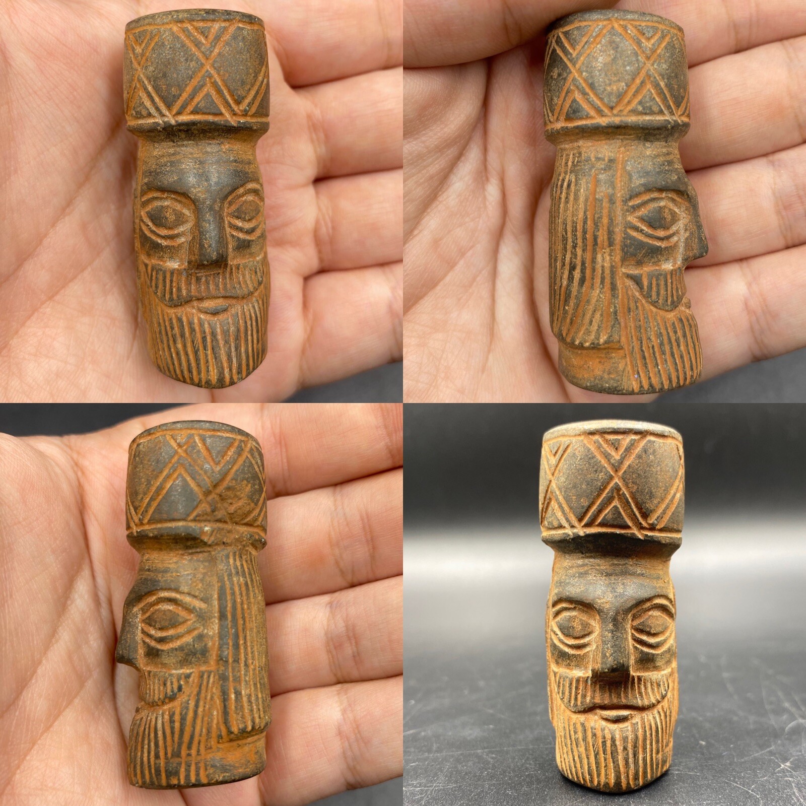 Rare near eastern unique king head fragment