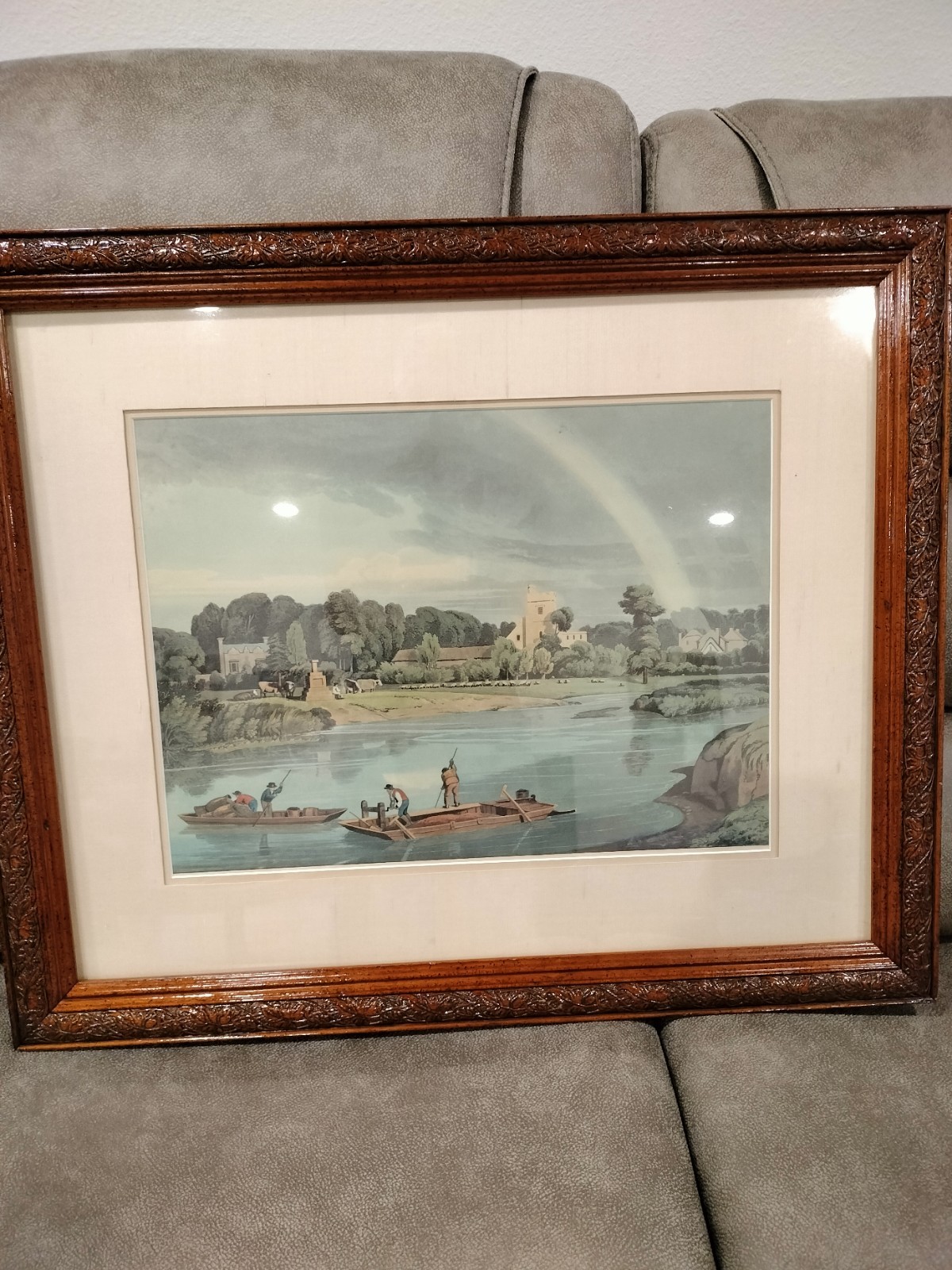 William Havell Aquatint 1818 Staines Church First Edition