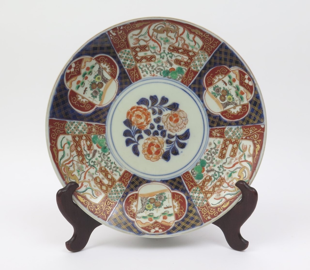 Vintage Imari Ware Charger Made in Arita, Japan Incised Signature 13.5″ Diameter