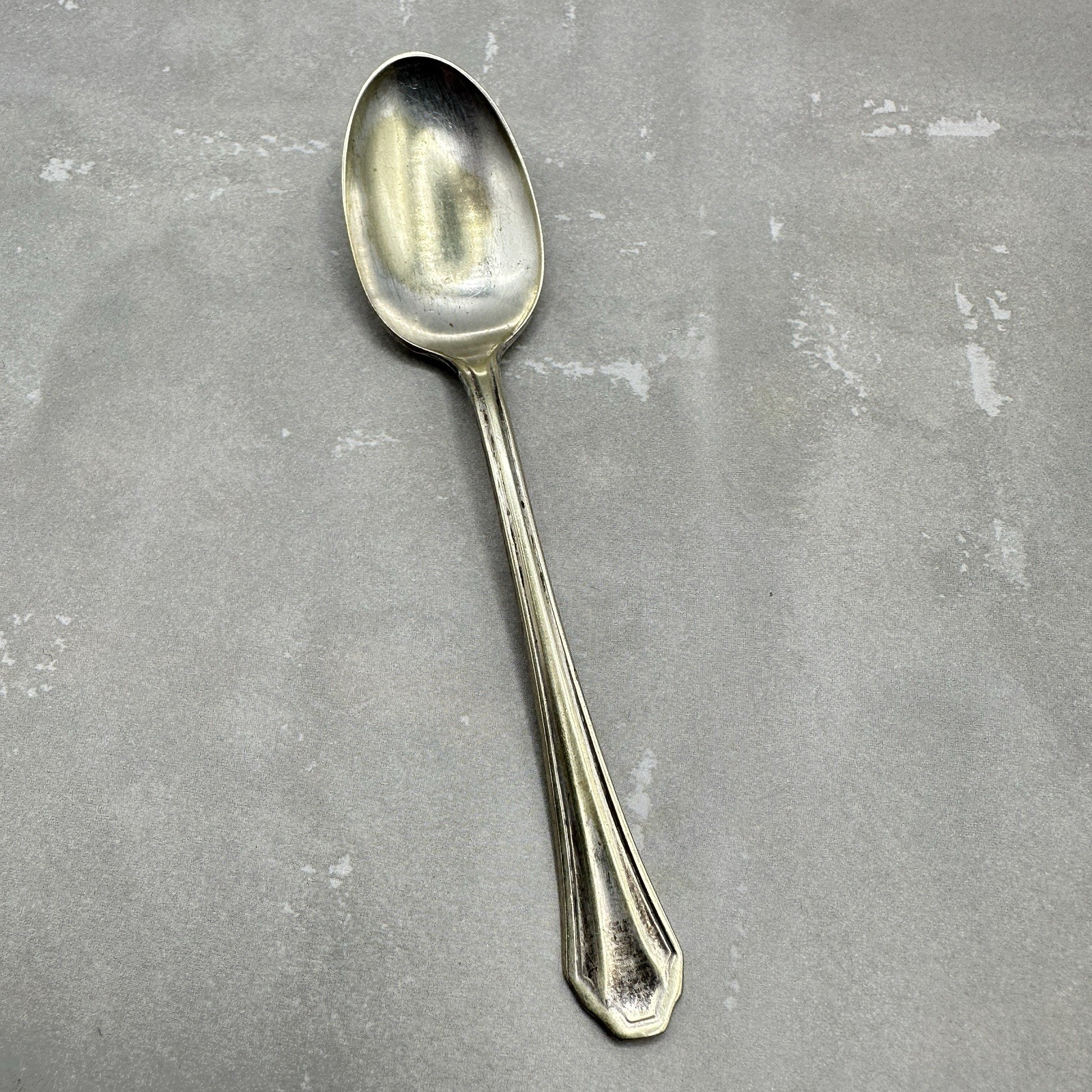Vtg Wm Rogers Silverplate Demitasse Espresso Spoon 4 3/8″ Art Deco Taper Handle