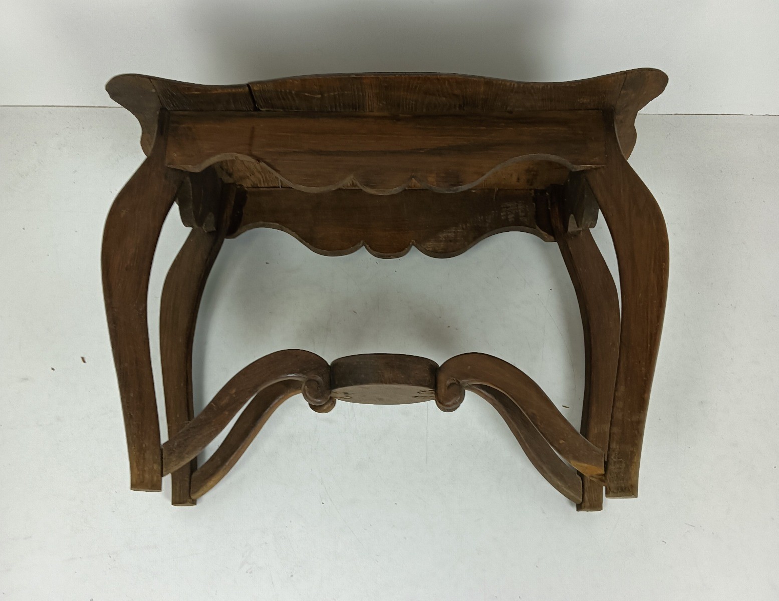 antique small side coffee occasional table carved wood barn farmhouse style