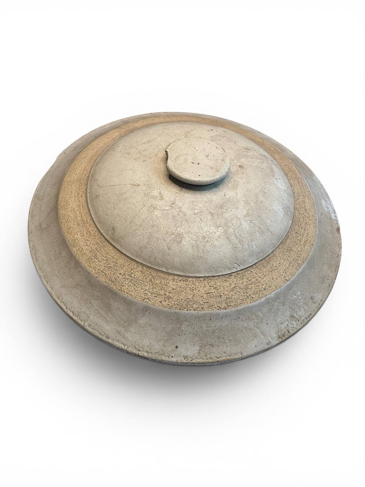 Vintage Stoneware Crock Lid for 6 Gallon Crock 13” Diameter Read