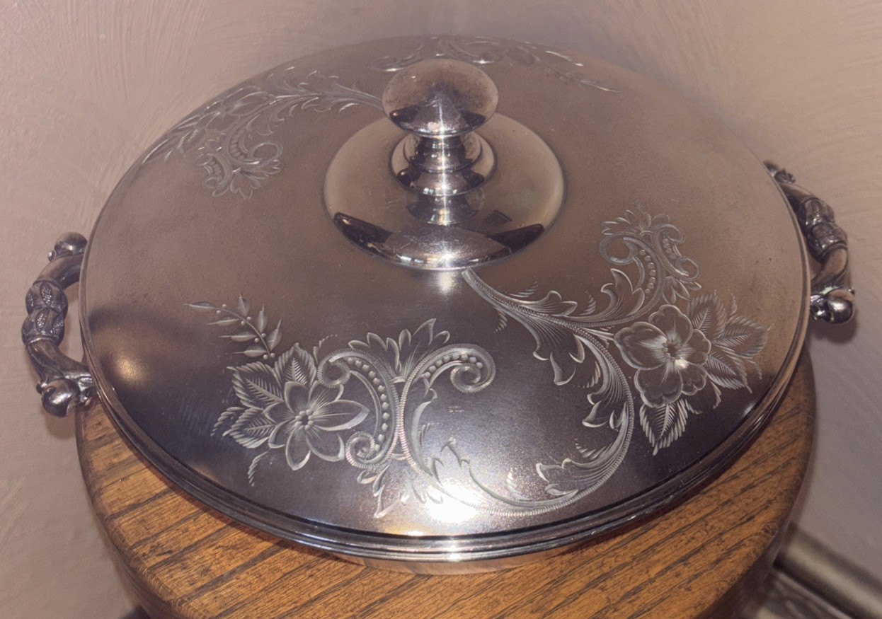 Antique Rockford Co. Quadruple Silver Plated Covered Dish Victorian Era