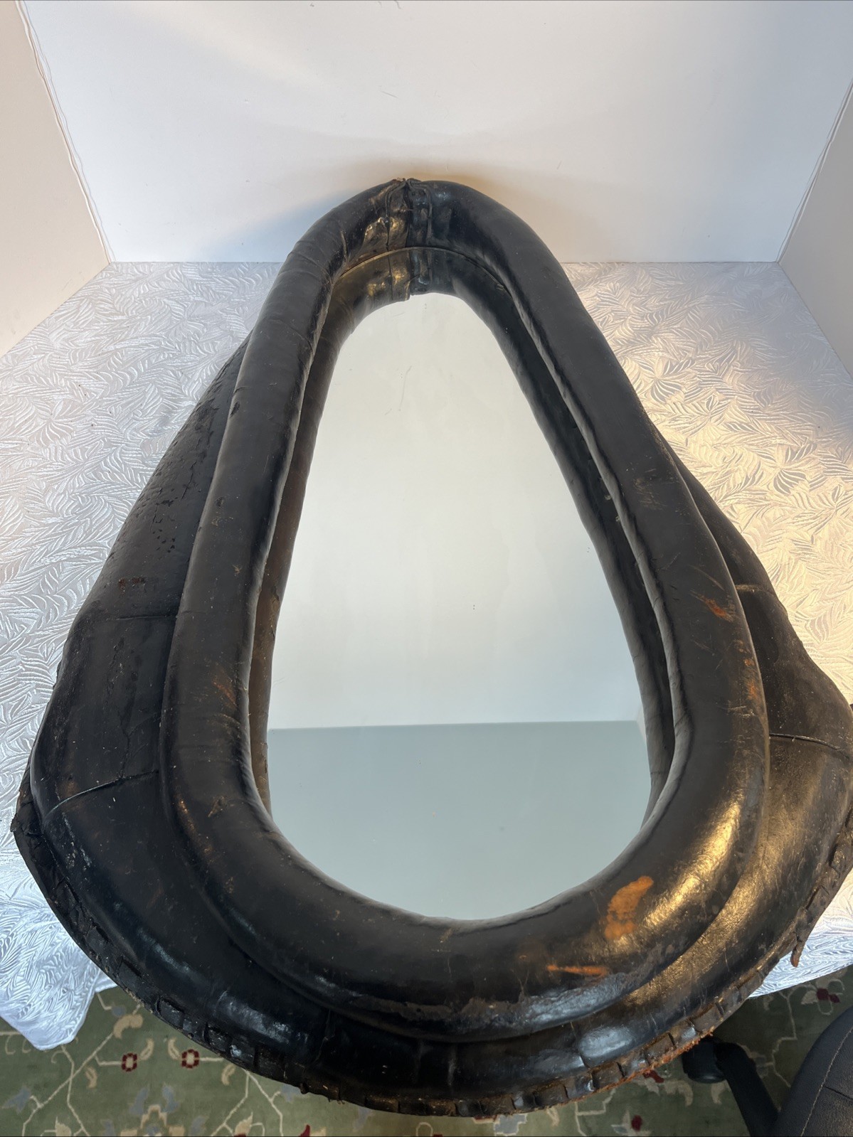 Antique Horse Collar Mirror – 29.0″ Wide x 21.0″ tall x 6.5″ Deep