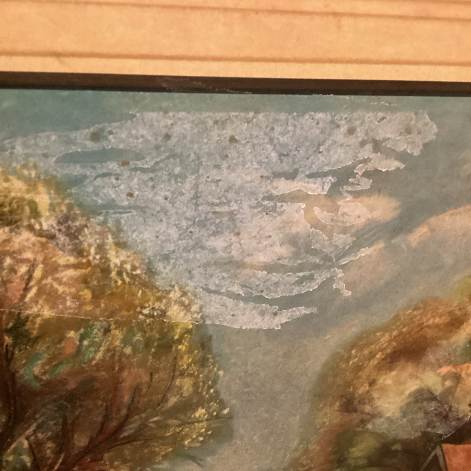 Vintage English Fox Hunt Scene Folding Card Table Fireplace Screen Wood Litho