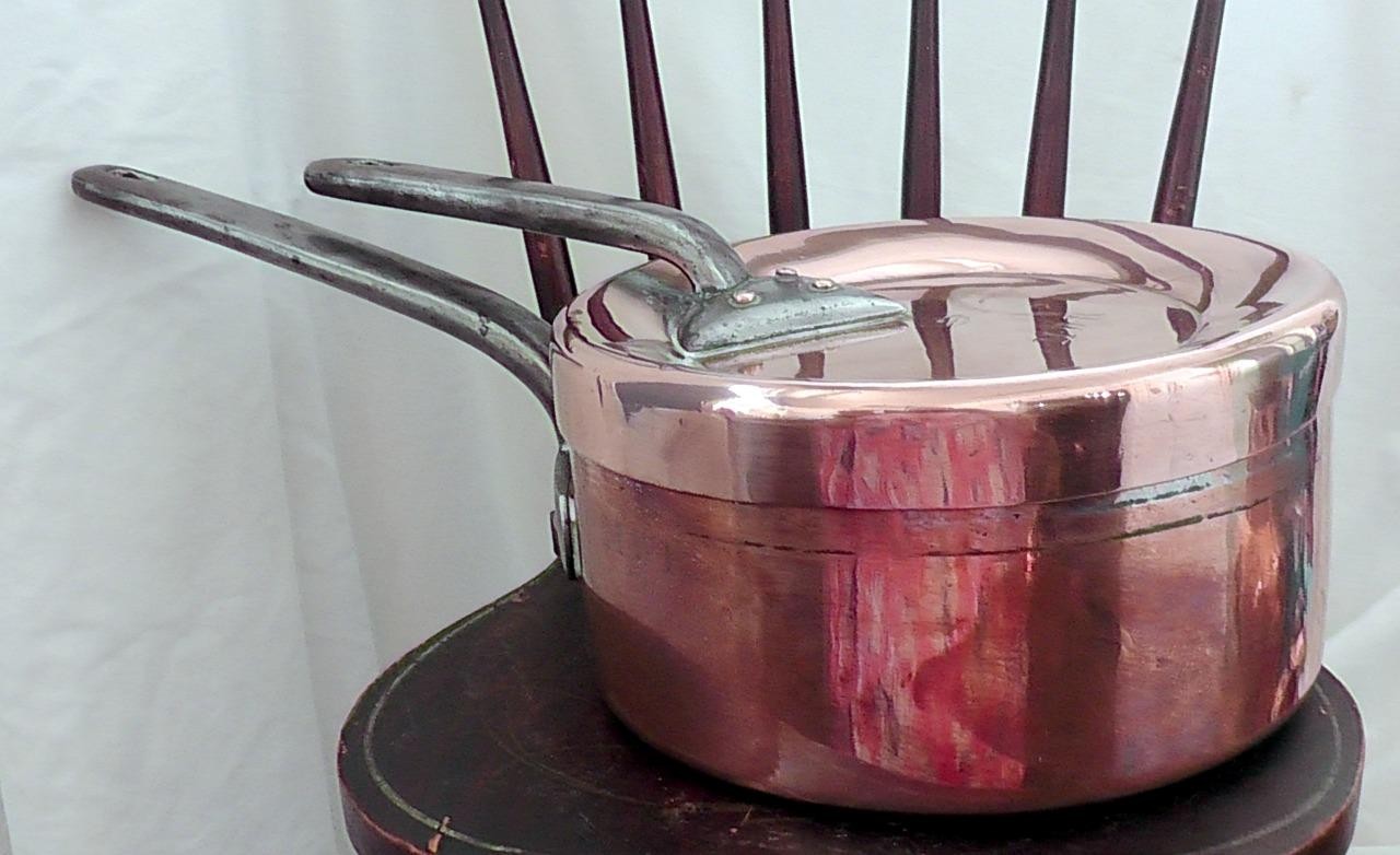 Victorian Large 9 Inch Saucepan and Lid by Adam & Sons