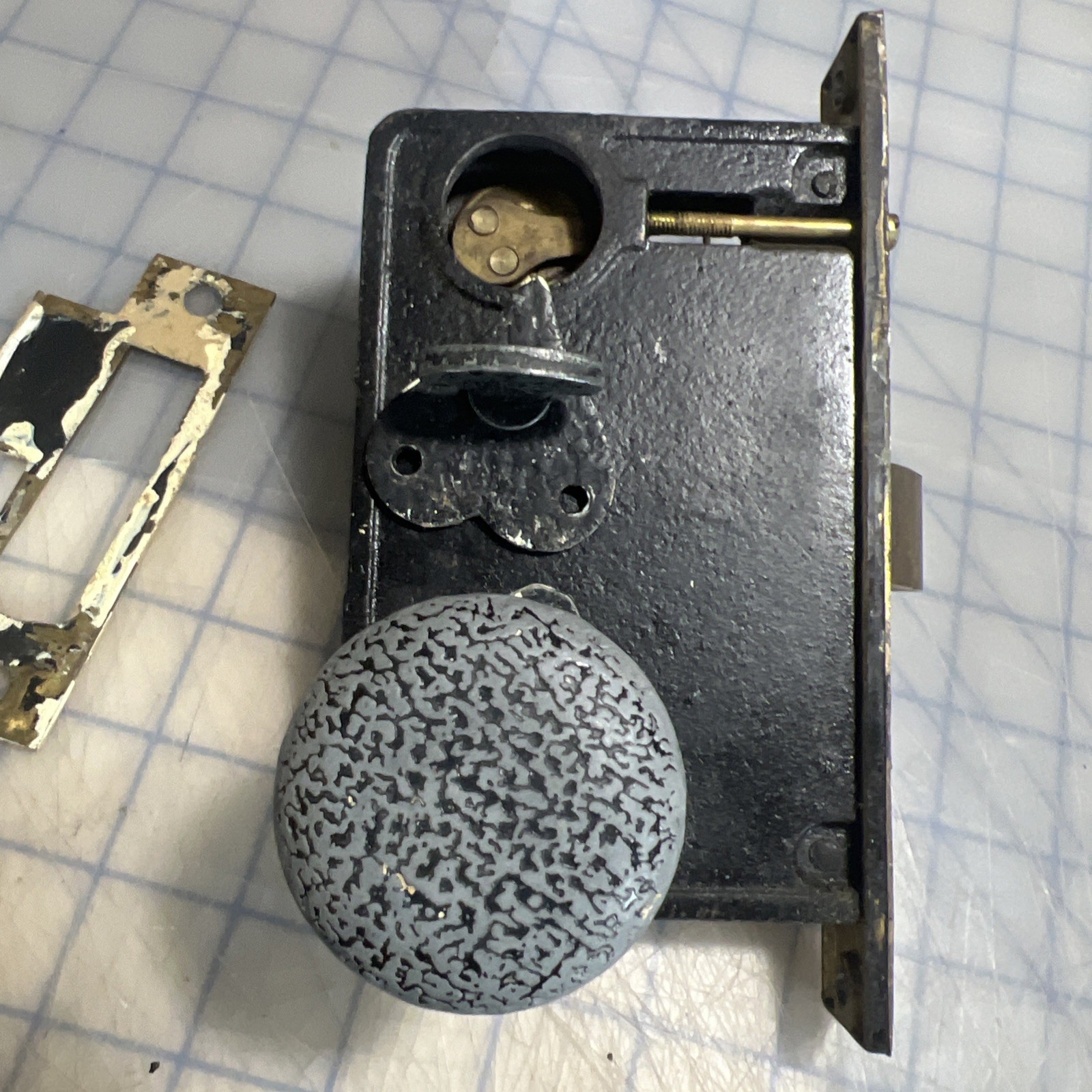 2 Antique Vintage Entry Mortise E-Z Lock Door Assembly With McKinney Lock No Key
