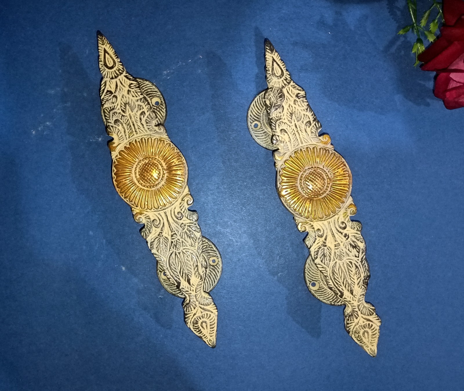 Sunflower Modular Kitchen Door Handle Made of Brass Bedroom Door Pull Set RD522