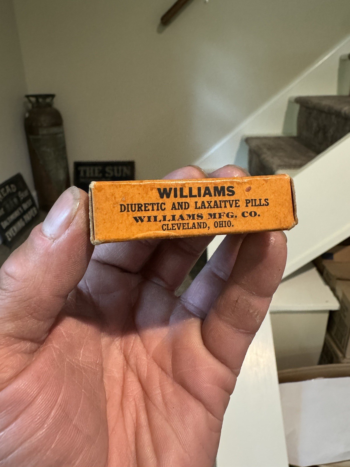 Williams’ Diuretic And Laxative Pills Cleveland OH Unused Full Old Medicine Box