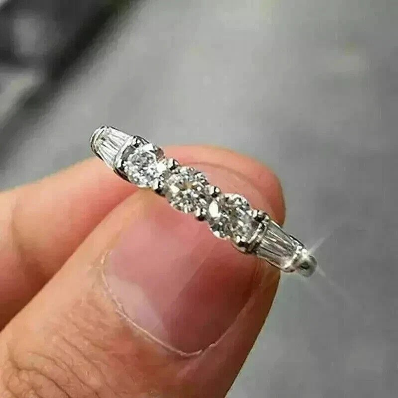 2Ct Round-Cut Lab Created Solitaire Engagement Ring 14K White Gold Plated