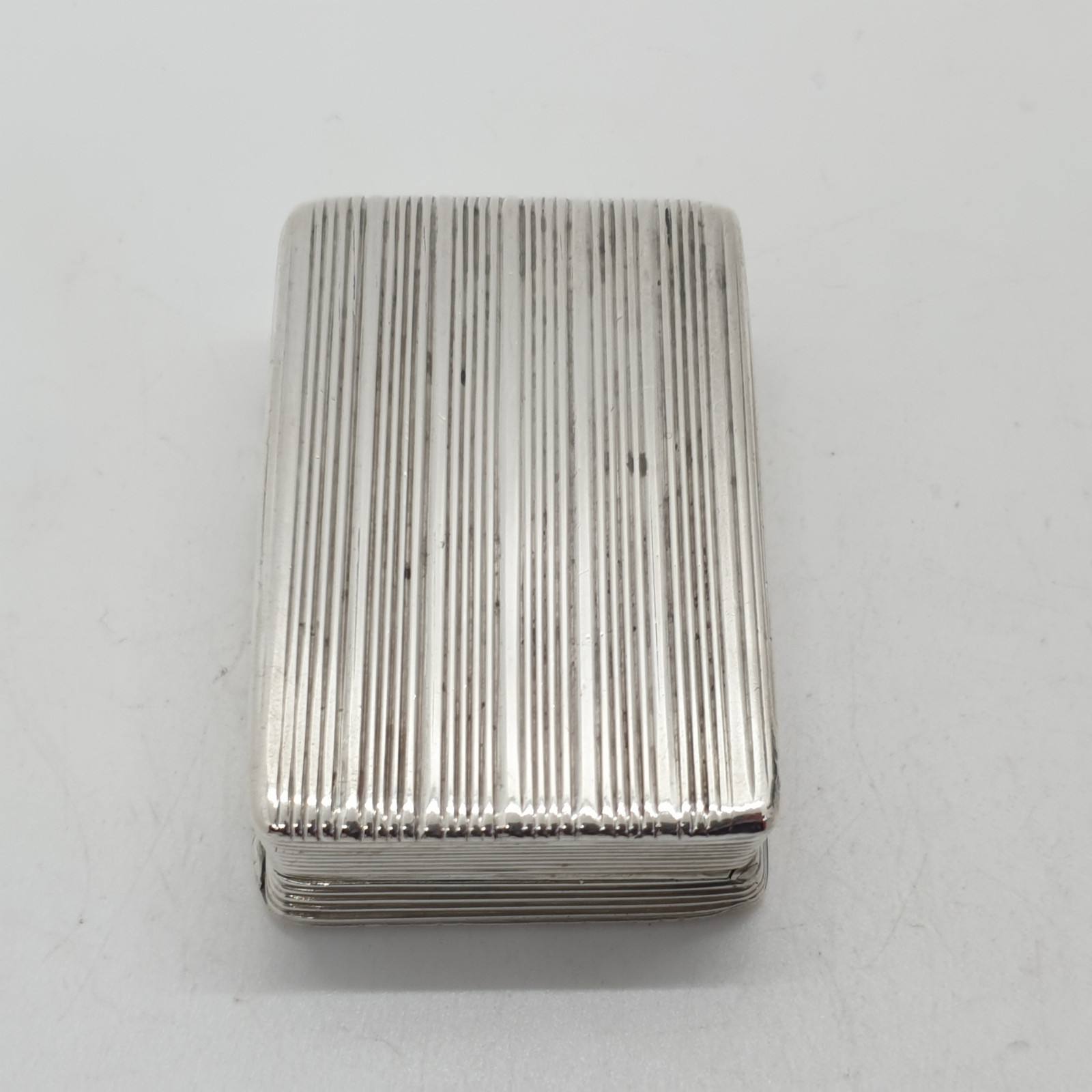 Georgian Sterling Silver Snuff Box Francis Clark Birmingham 1833