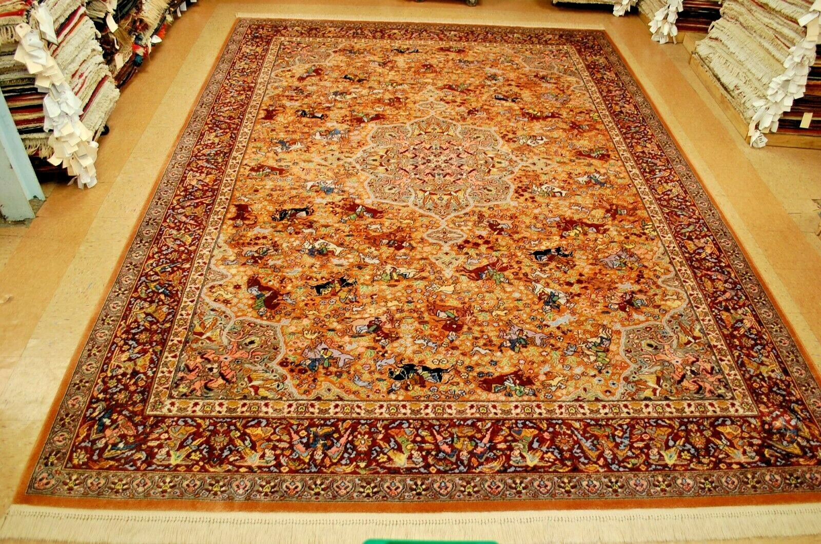 MINT AUTHENTIC AMERICAN KARASTAN HUNTING PATTERN #723 RUG ART CARPET 10′ x 14′
