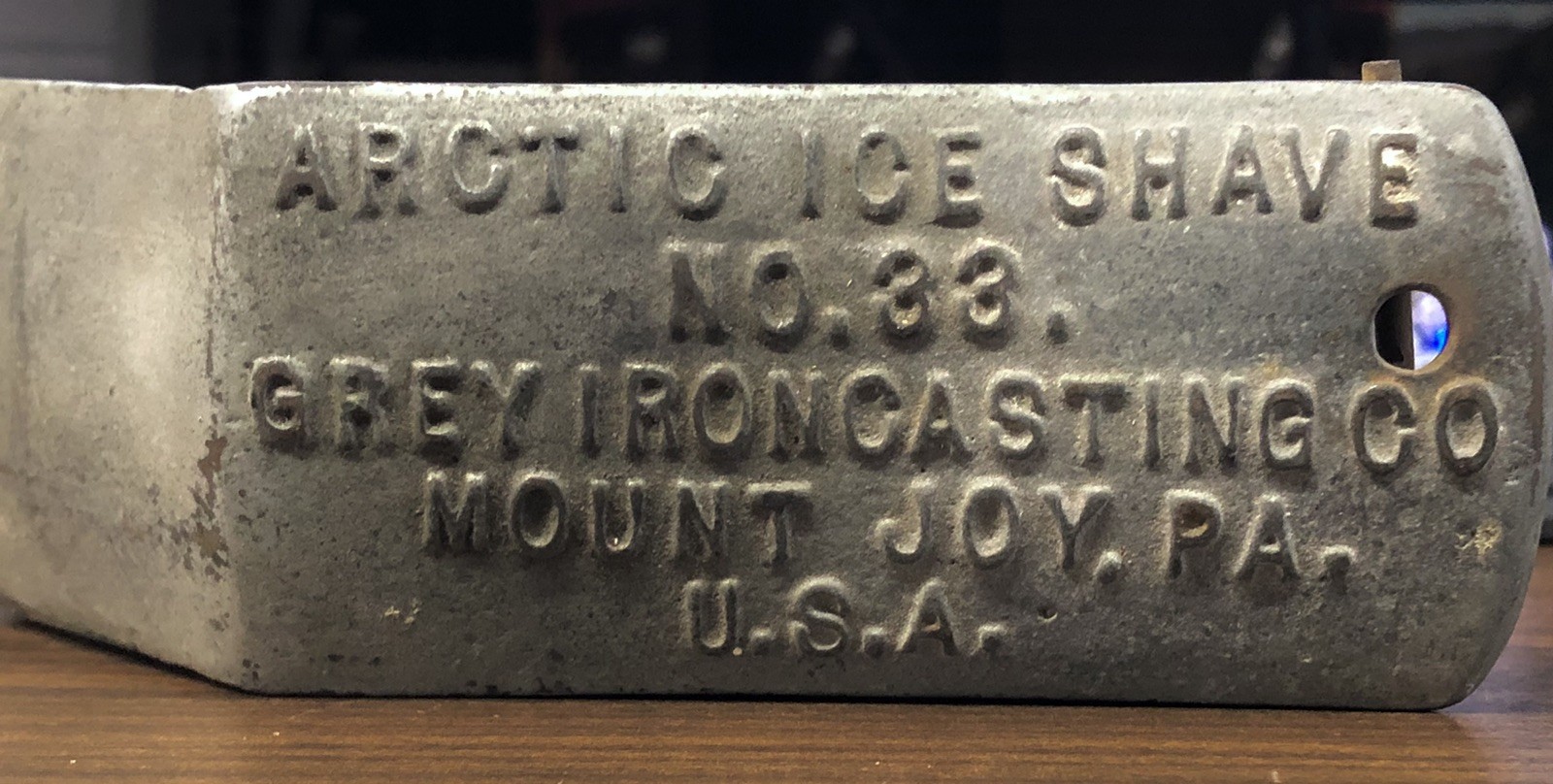 Vtg/Antique Metal Arctic Ice Shaver No. 33 Grey Ironcasting Co. Mount Joy, PA