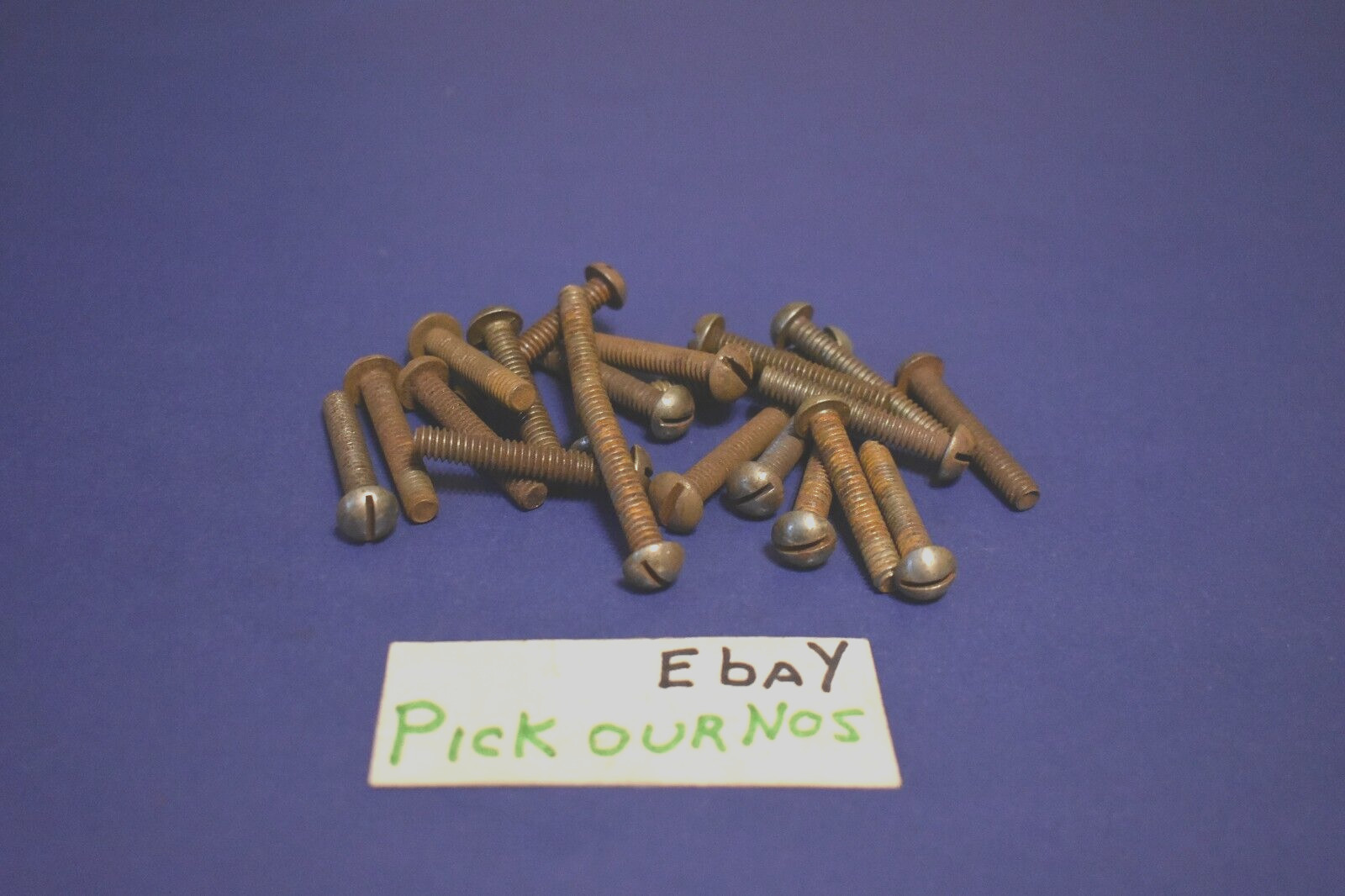 1/4-20 X 1 1/2″ Vintage Slotted Round Head Steel Machine Screws Bolts QTY 21