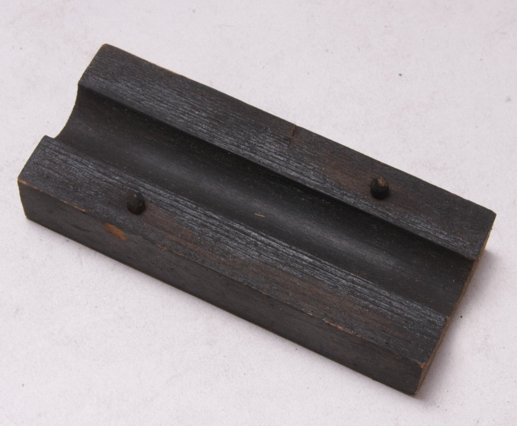 Lamson Industrial Foundry Wood ~5″ Shaft Pipe Mold HALF Pattern Steampunk M29C