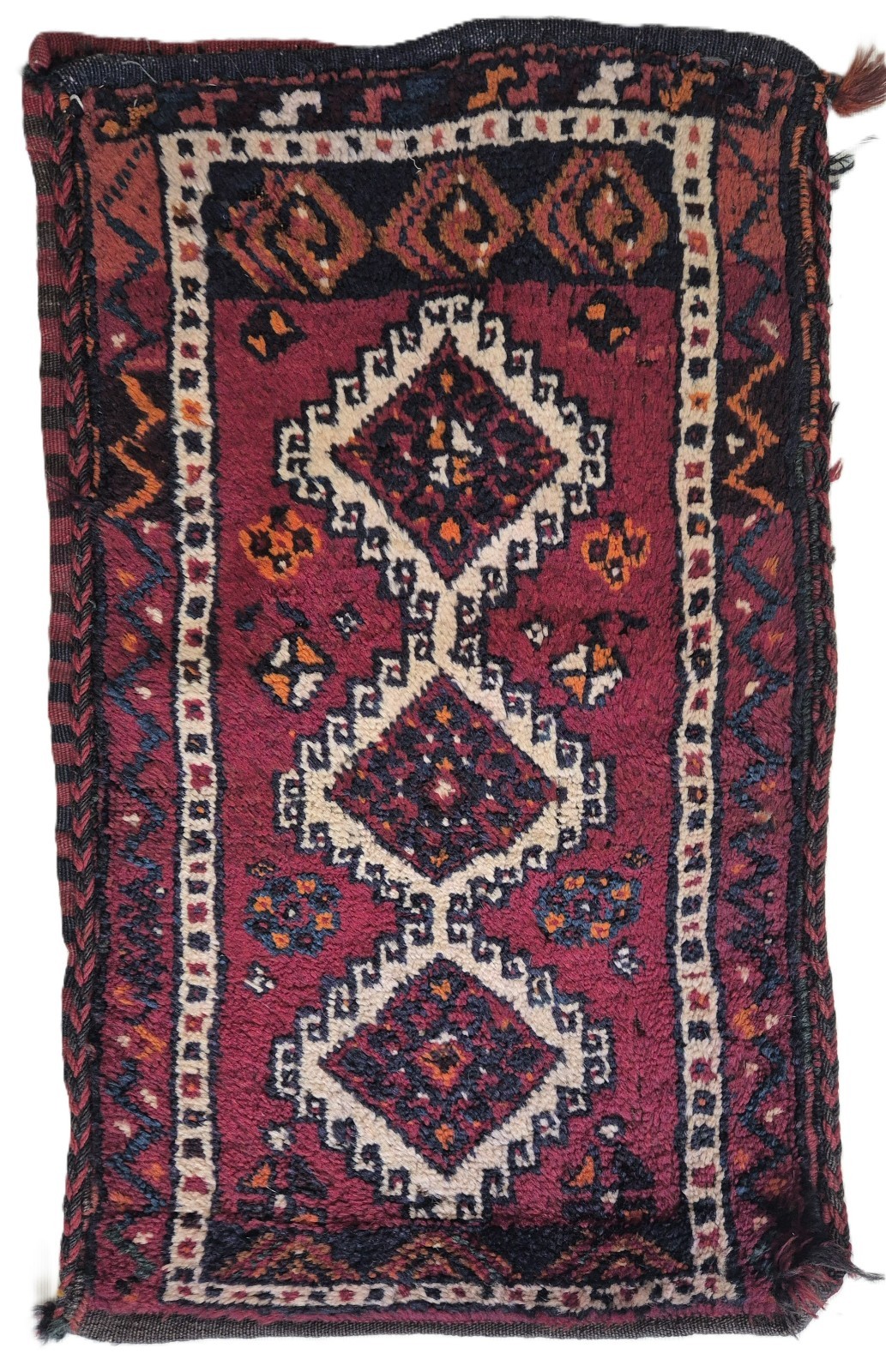 Antique 100 Yo Handknotted East Anatolian Wool Tribal Rug Pillow Cover – 20×33″
