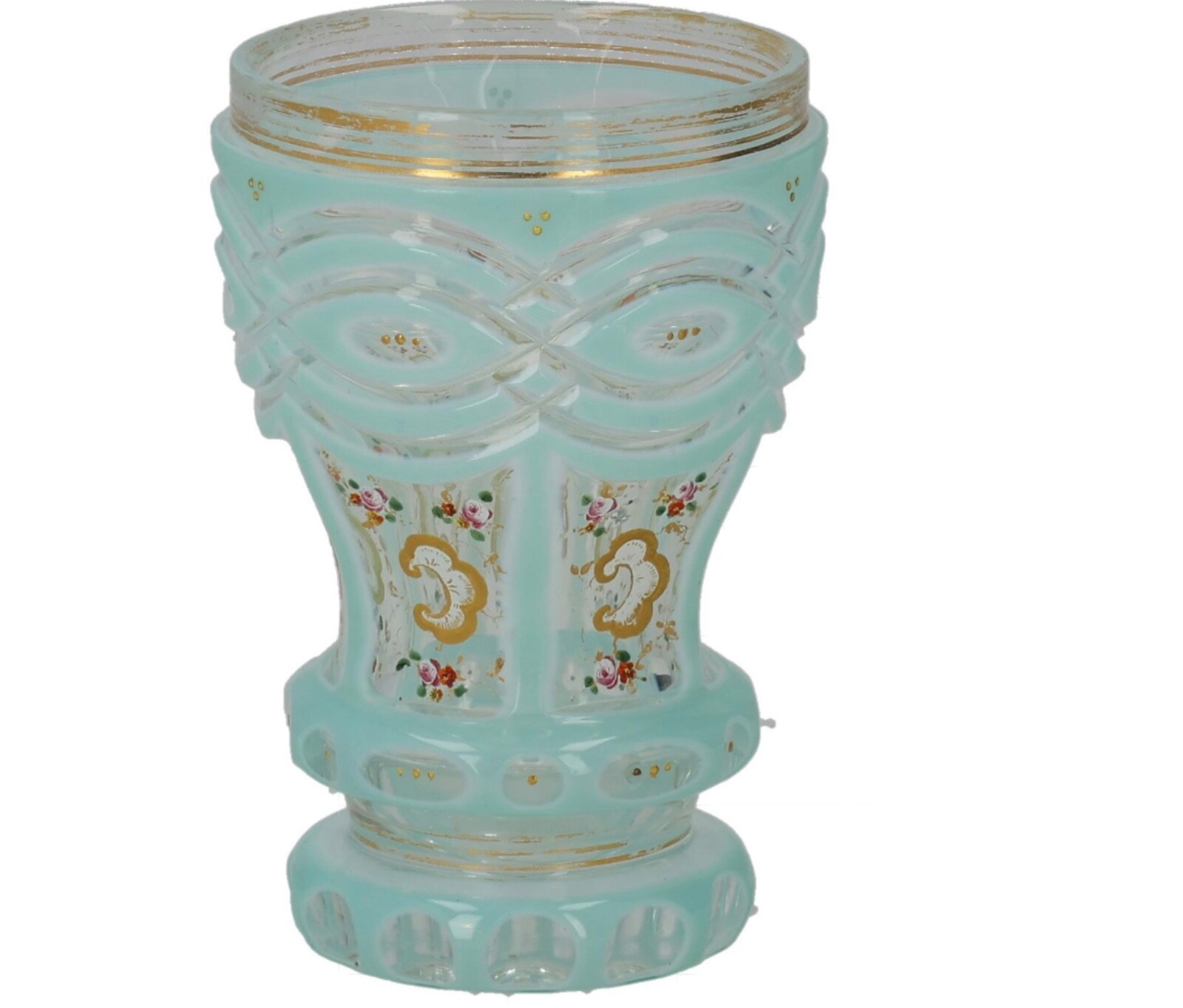 Mid-19th Century Bohemian Uranium Glass Goblet