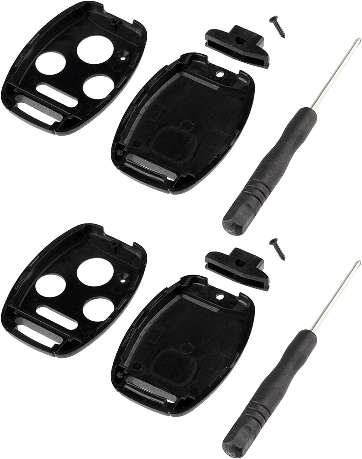 Replacement Key Fob Case Shell, 2 Pcs No Cutting Required Car Key Fob Key