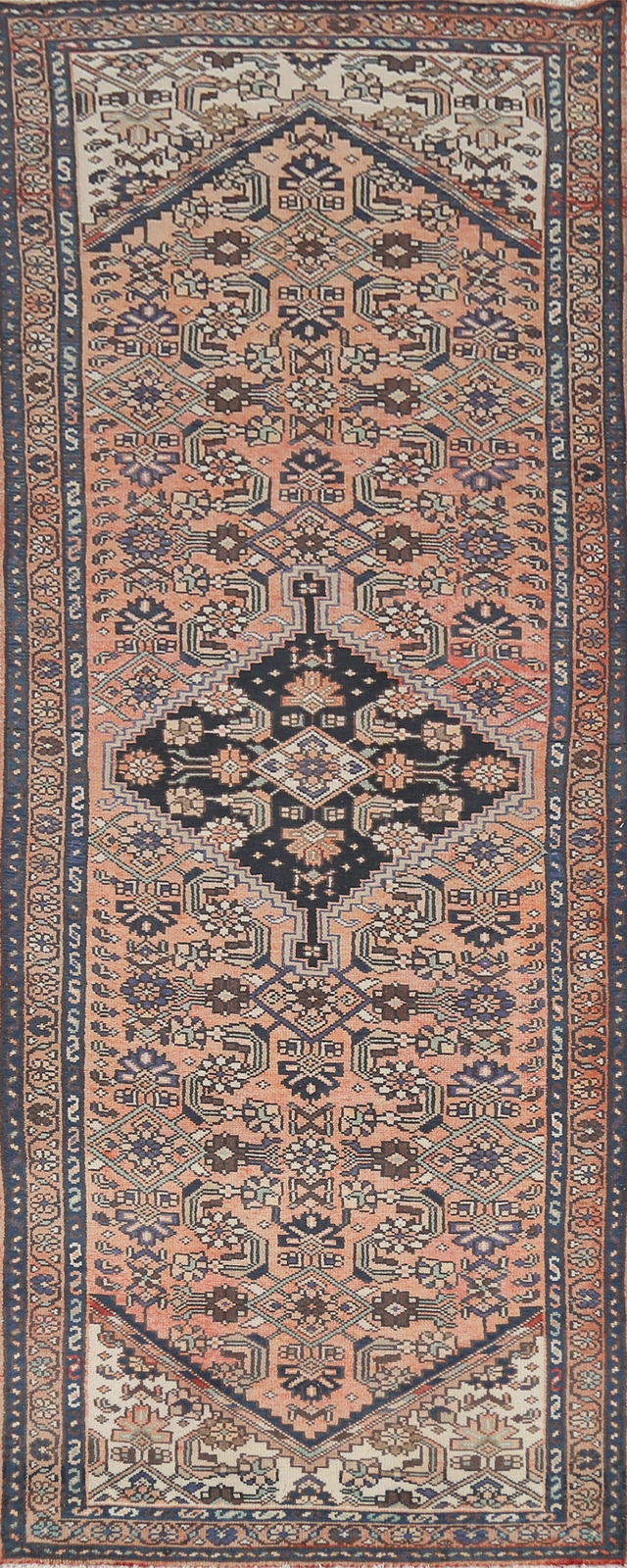 Traditional Geometric Vintage Runner Rug Wool Hand-knotted Hallway Carpet 3×10
