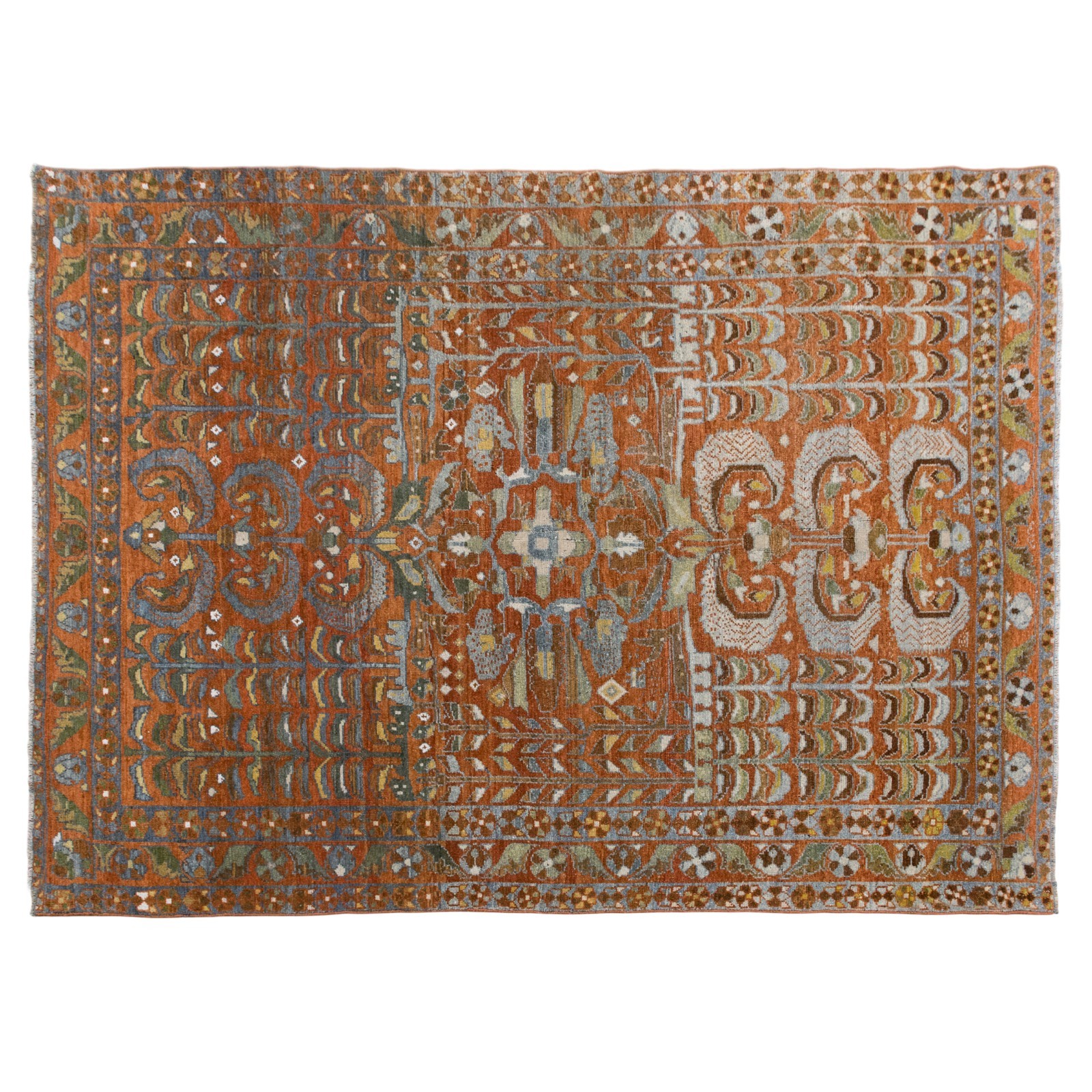 60+ yrs Old 145×202 cm Vintage Oushak Rug – Handwoven Wool Area Rug