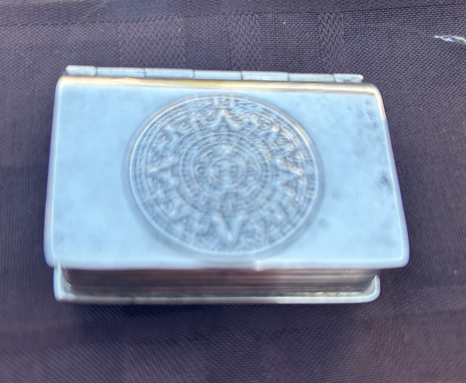 Antique Sterling Silver .925 Travel Ashtray with Lid ExcellentCondition Rare