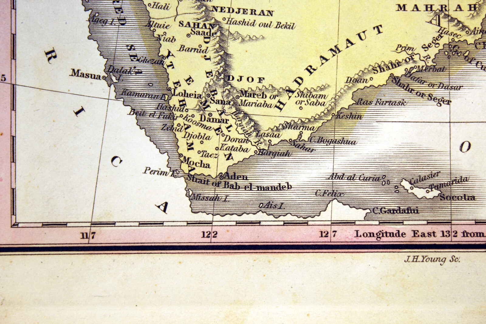 1832 Persia Arabia M. Malte-Brun Color Map J.H. Young Afghanistan Iran Tartary
