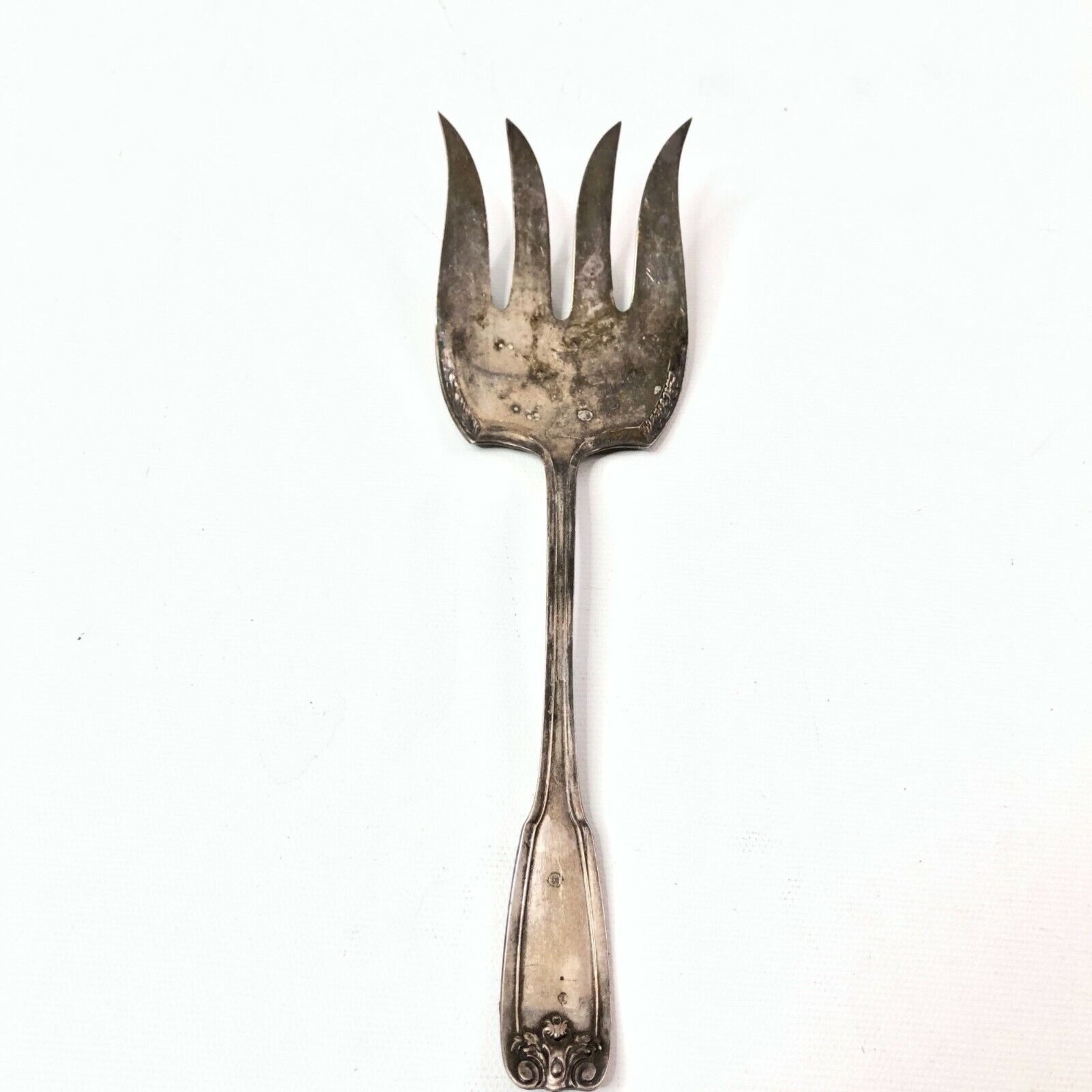 Vintage WM Rogers Silverplated Meat Fork 4 Prong 8 3/4″