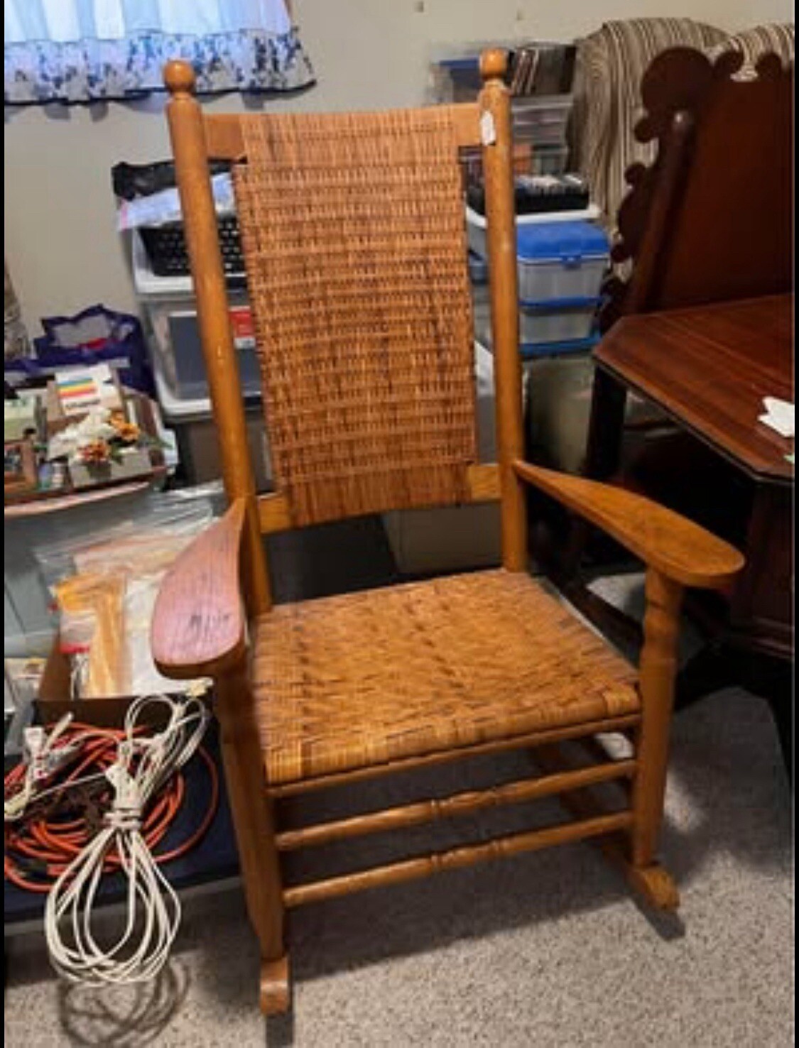 JF Kennedy VTG Carolina Rocker P&P Chair Co ” Bamboo Magazine Side Table