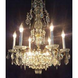 French Inspired 3 Tiered 12 Light Crystal Prism Chandelier 23″ x 30″ GA4335