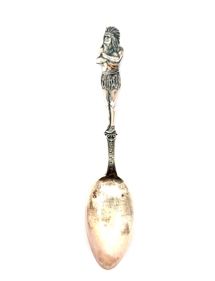 .925 Sterling Silver Full Figure Native American Souvenir Spoon, 18.7g