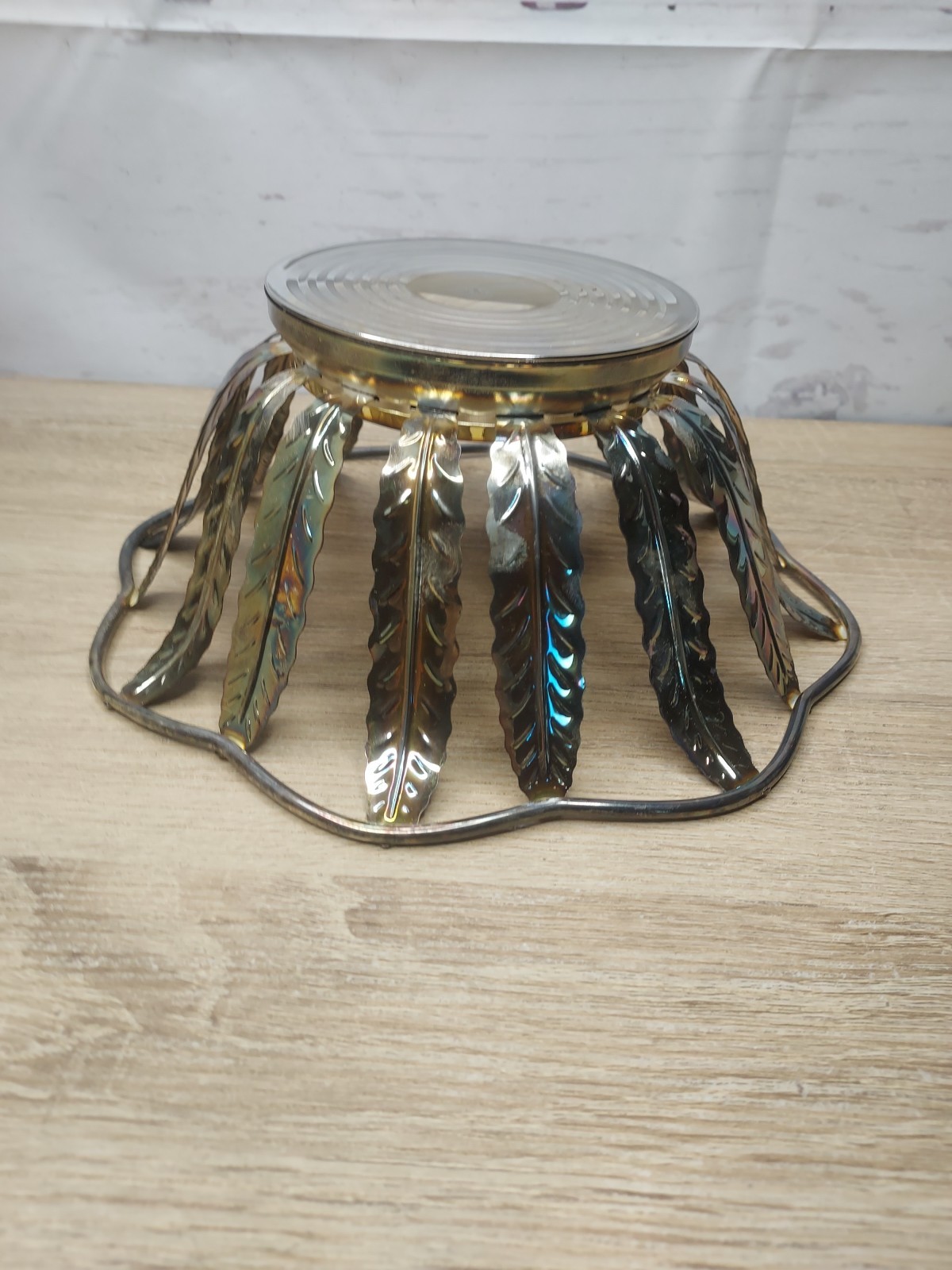 Silverplate Sunflower Flower Serving Display Decorative Bowl Patina Vtg