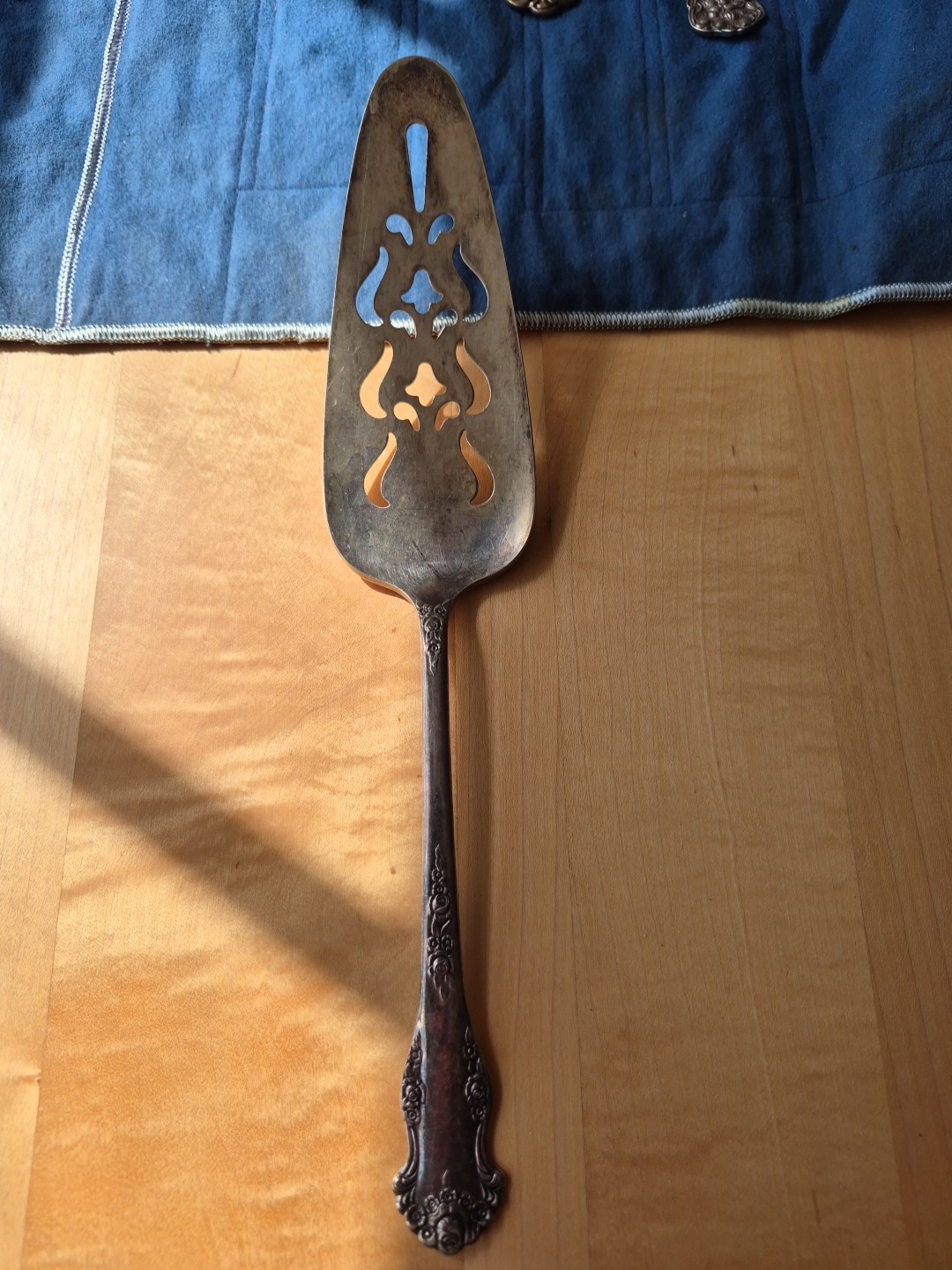 1936 KING EDWARD Silver plate by NATIONAL SILVER FLATWARE Pie Serving Spoon